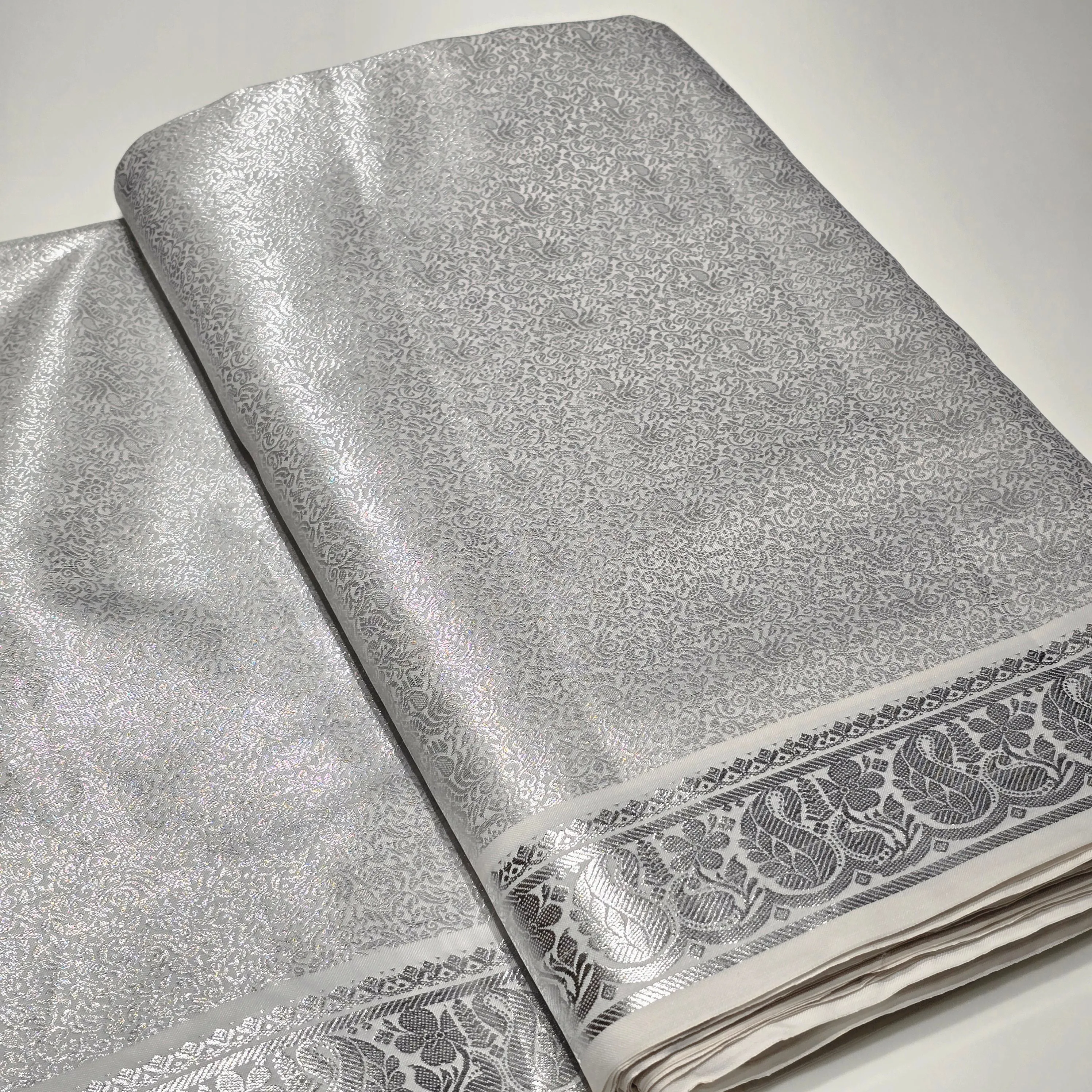 Art Silk Brocade with Border – 36" Width