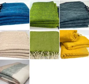 ASSORTED WOOL BLEND SCARF 146X19CM