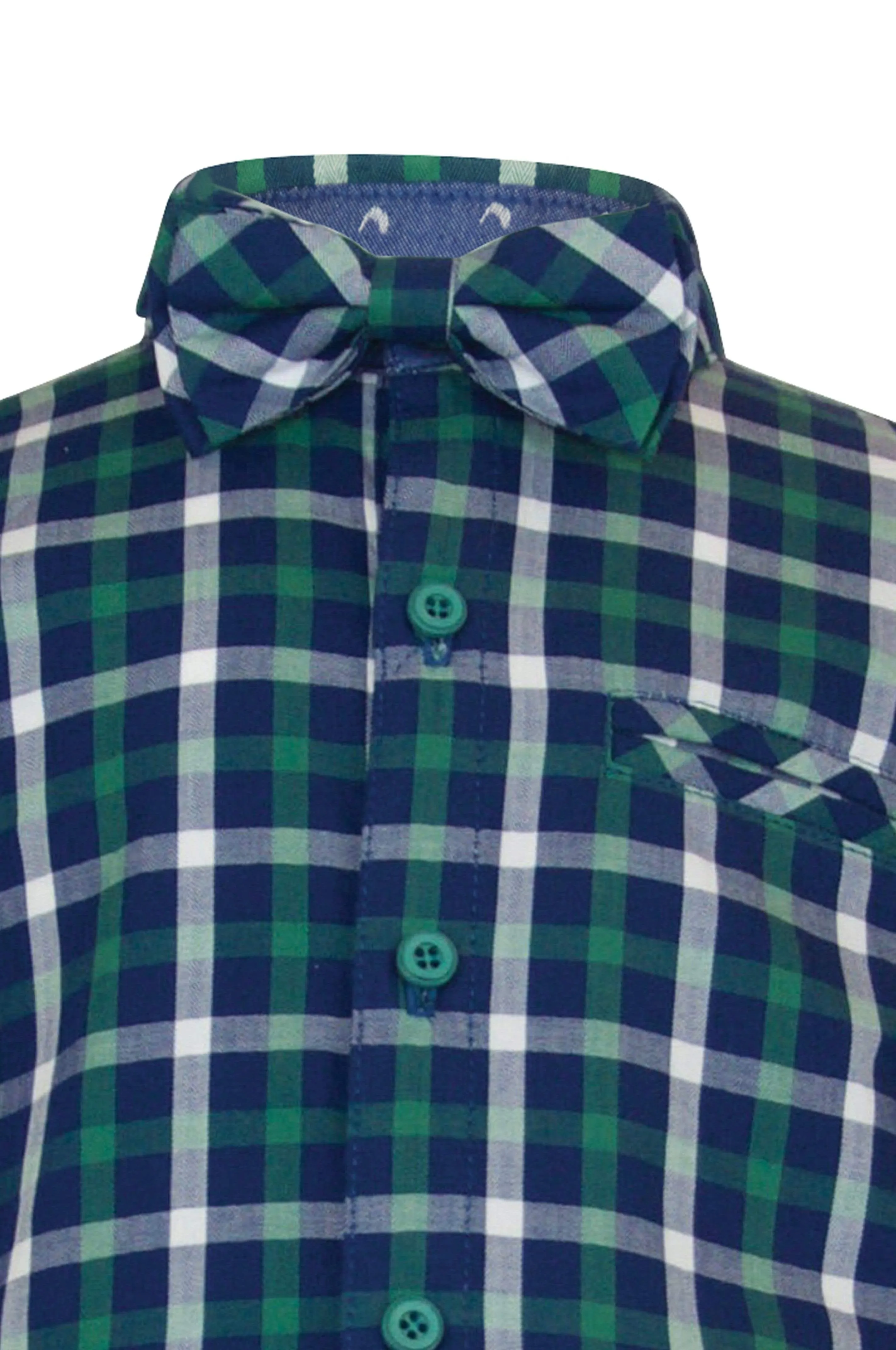 Austin : Checked shirt & bowtie