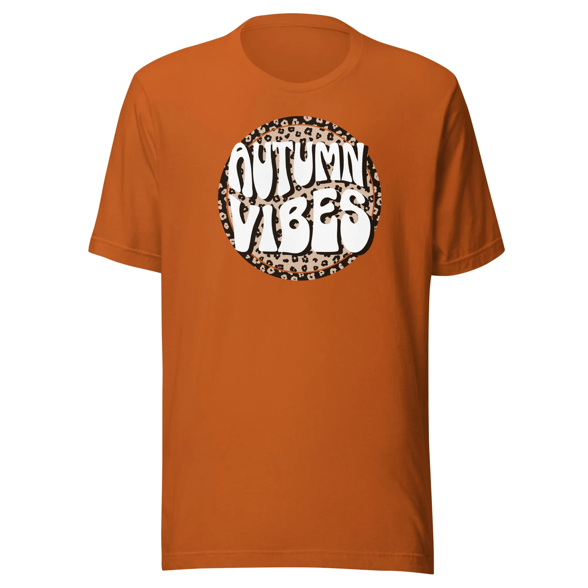 Autumn Vibes Leopard Circle Tee