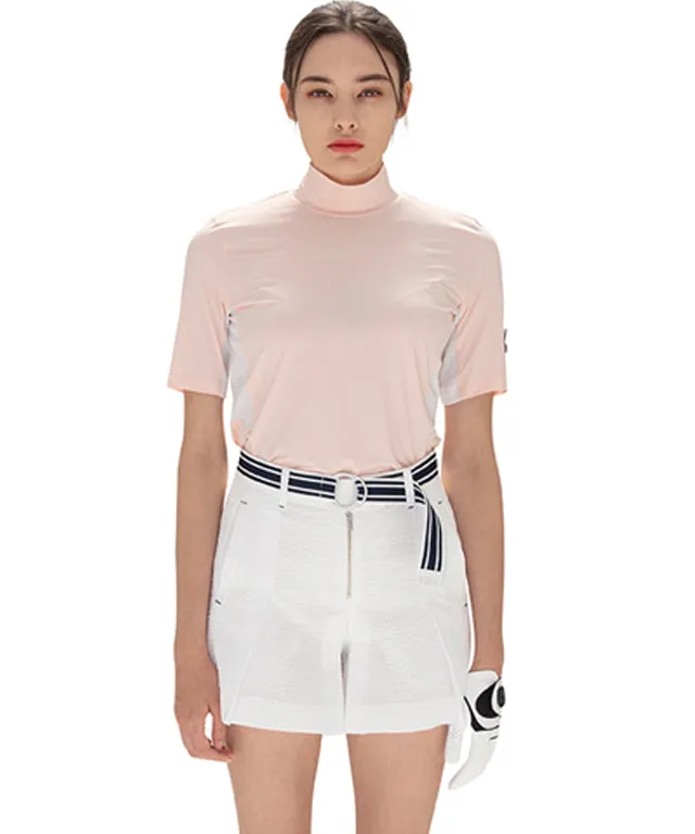 AVEN Seersucker Belted Half Pants - White