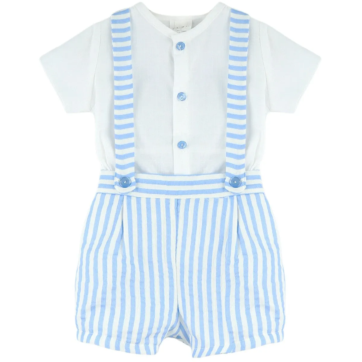 Baby Ferr Boys Blue Stripe Short Set