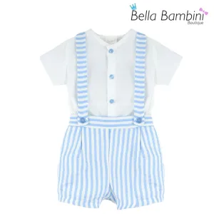 Baby Ferr Boys Blue Stripe Short Set