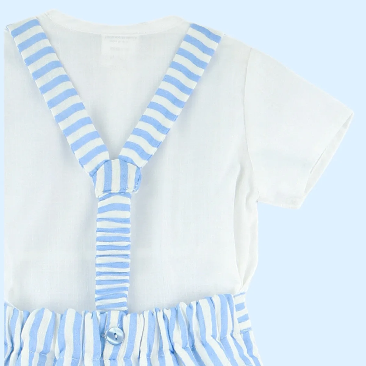 Baby Ferr Boys Blue Stripe Short Set
