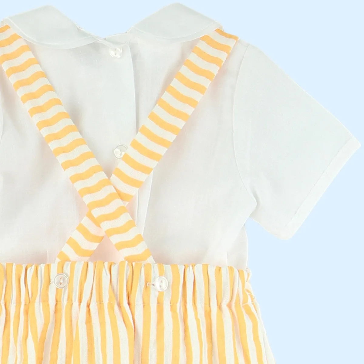 Baby Ferr Orange Stripe Romper Set