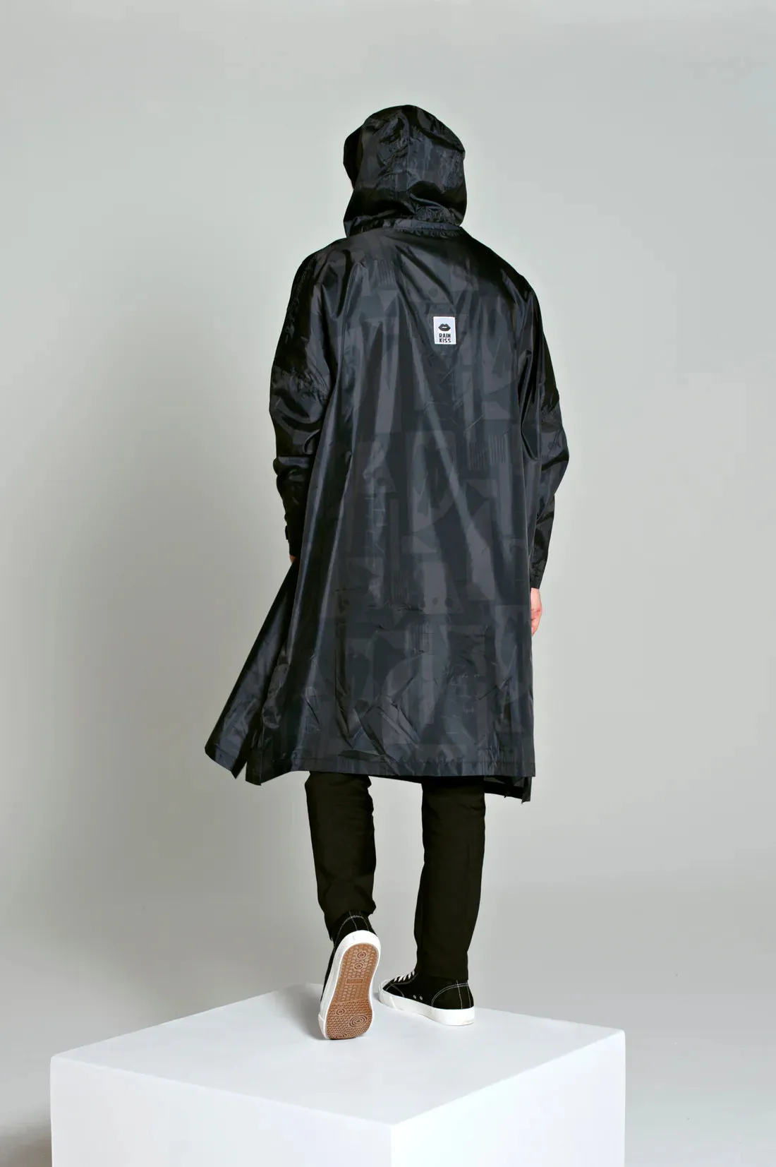 Back to Black Art Camo - Rain Poncho