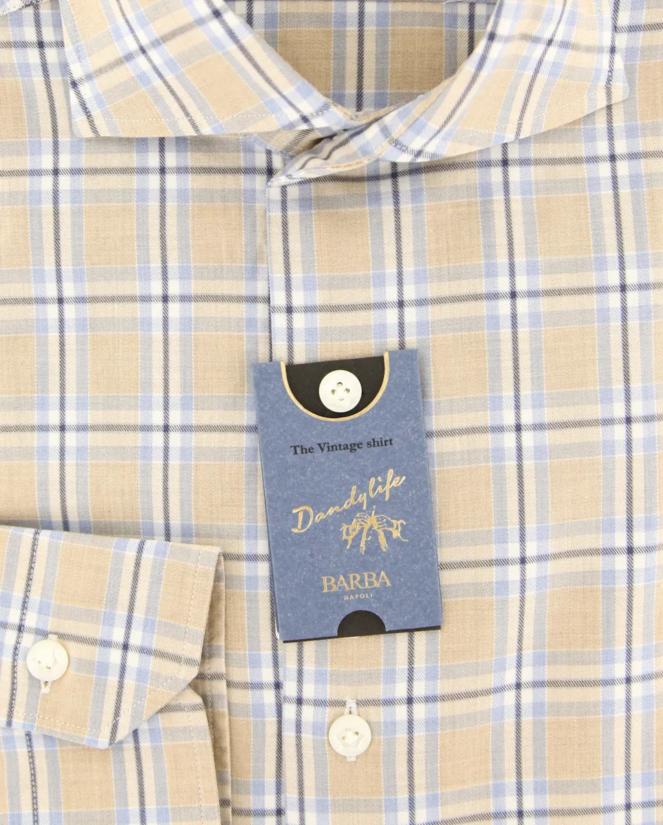 Barba Napoli Beige Shirt - Extra Slim