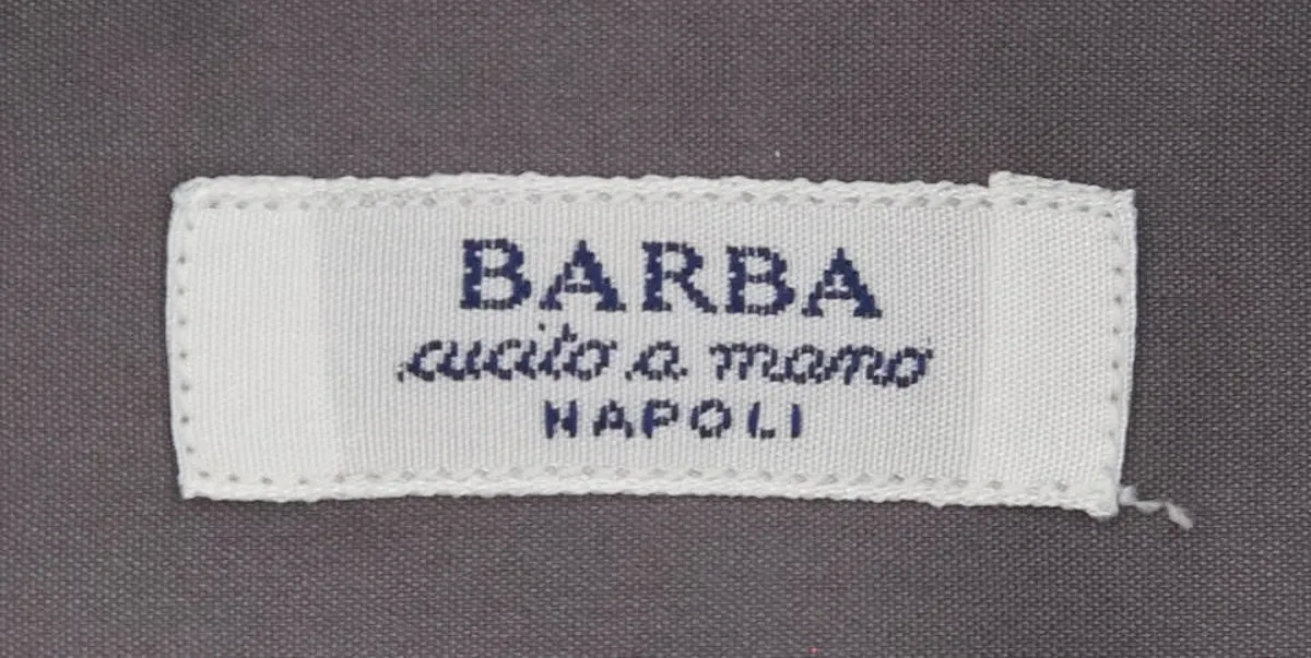 Barba Napoli Gray Shirt - Slim