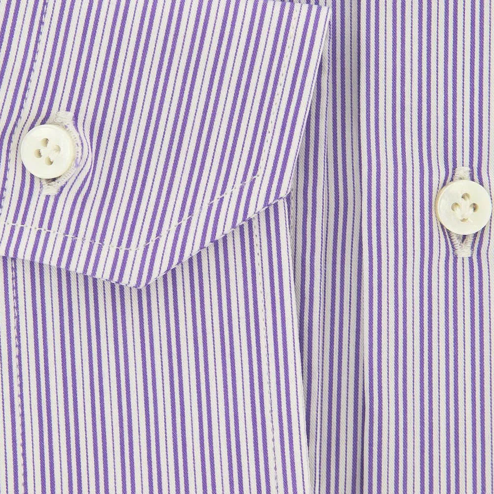 Barba Napoli Purple Shirt - Slim - 15.5 US / 39 EU