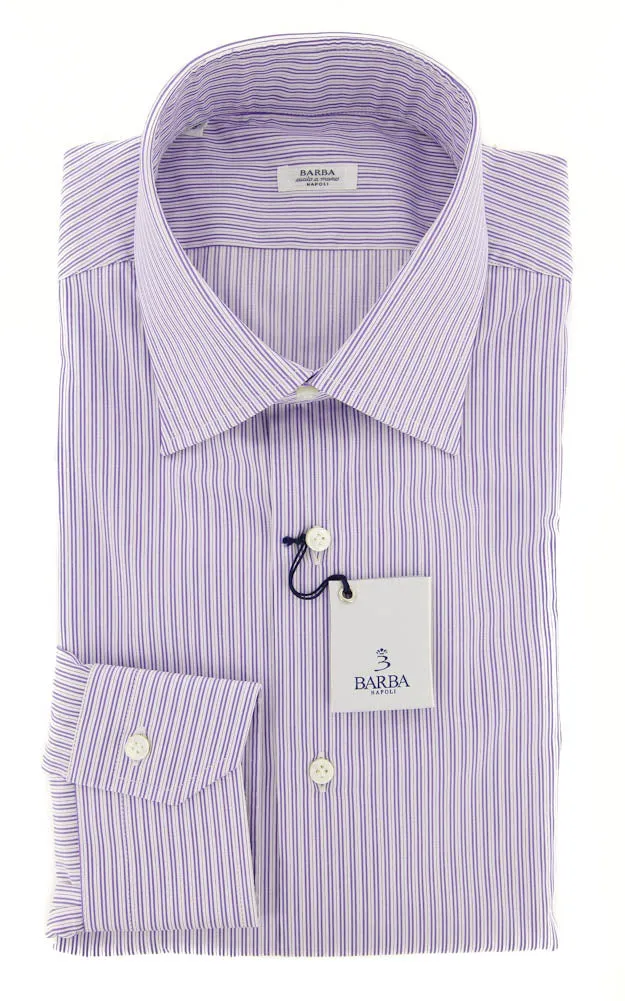 Barba Napoli Purple Shirt - Slim - 15.5 US / 39 EU