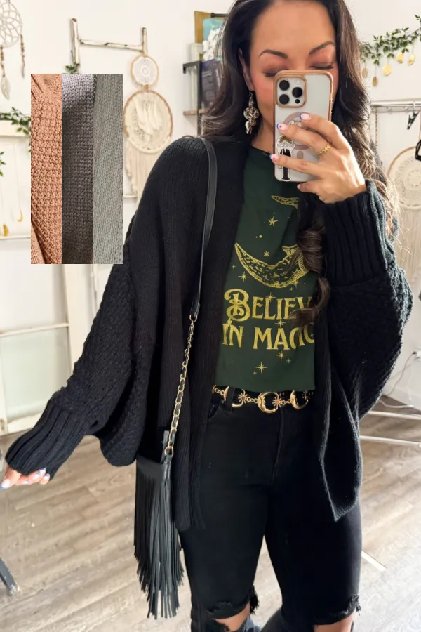 Bat Wing Knit Cardigan (5 Colors)