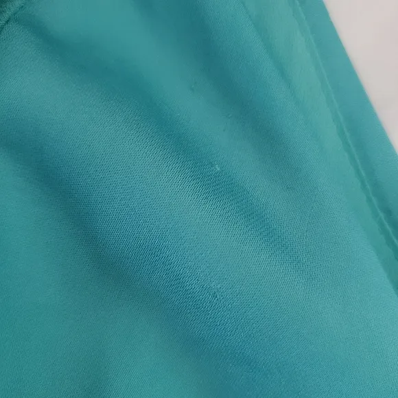 BCBGMAXAZRIA Lydia silk ruffled dress in turquoise