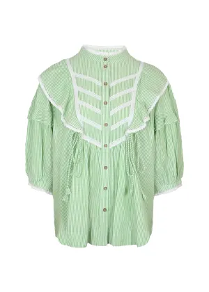 Bellatrix Blouse Seersucker Green Apple