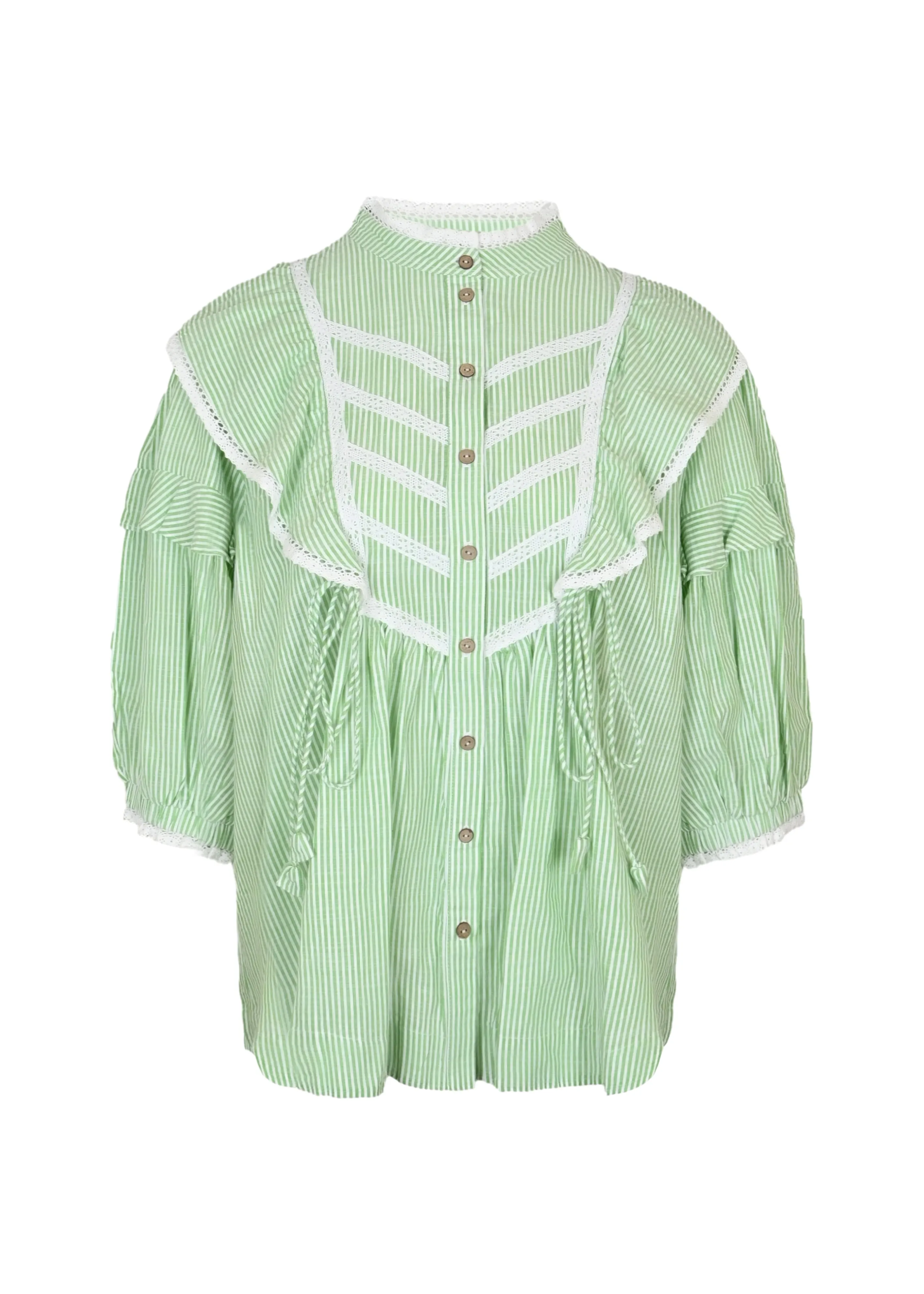 Bellatrix Blouse Seersucker Green Apple