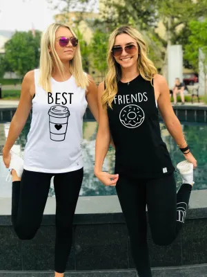 Best Friend Shirt Coffee And Donuts Workout Shirt