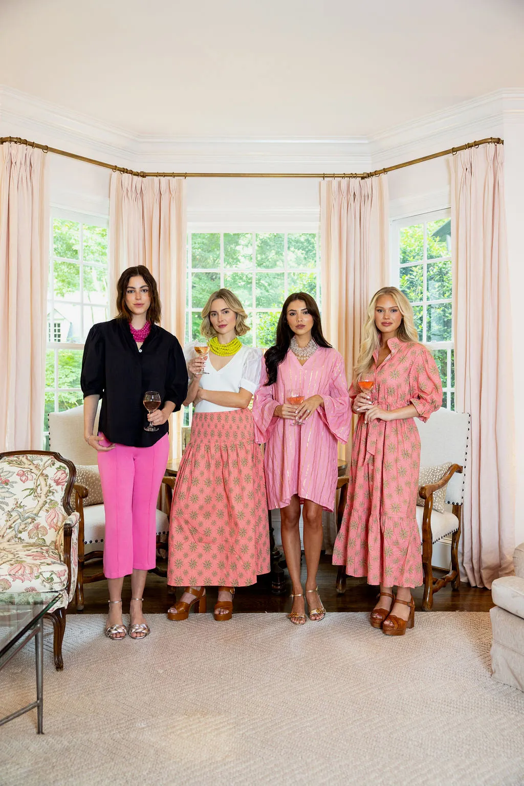 Betsy Skirt/Dress in Pink Pinwheels by Holly Shae