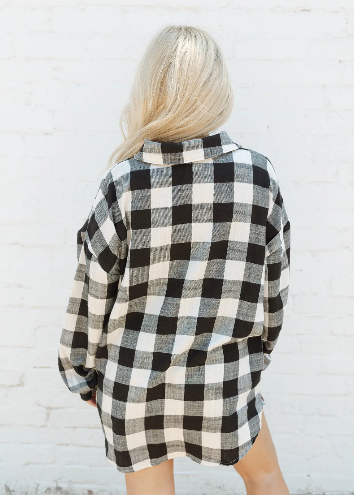 Black & Cream Checkered Comfort Flannel