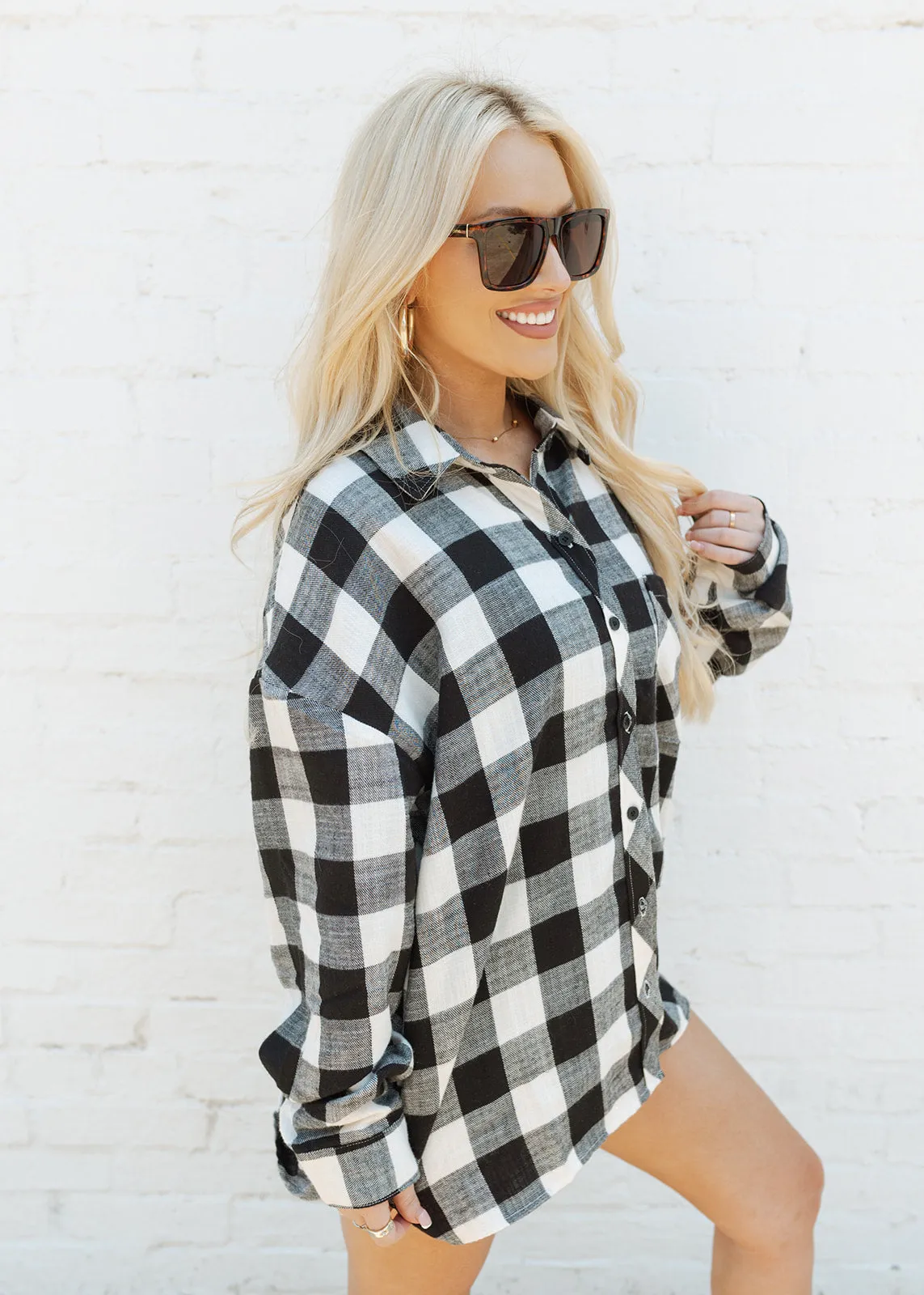 Black & Cream Checkered Comfort Flannel
