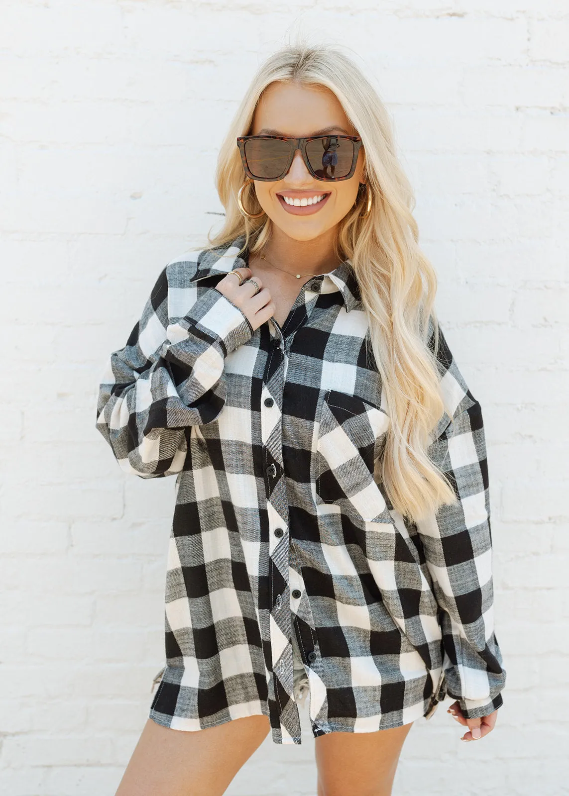Black & Cream Checkered Comfort Flannel