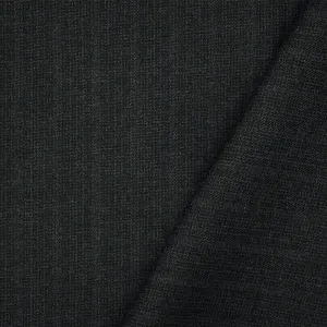 Black-Blue-Purple Wool Poly Texture Plaid Suiting Twill Woven Fabric