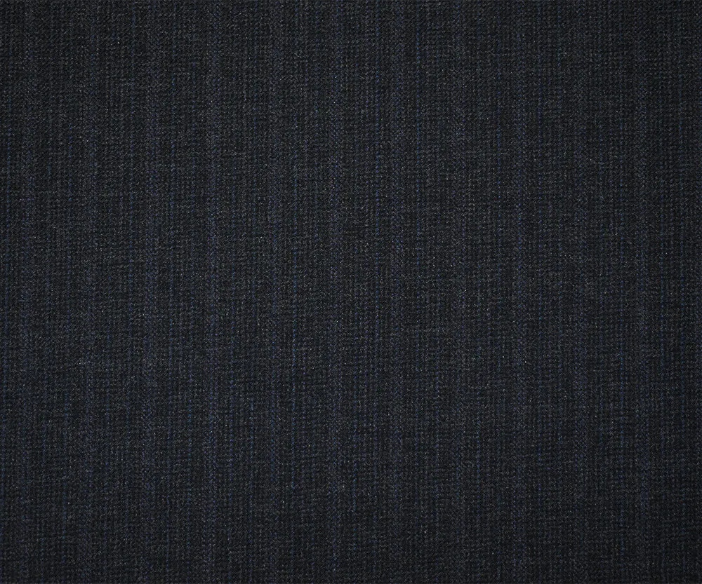 Black-Blue-Purple Wool Poly Texture Plaid Suiting Twill Woven Fabric