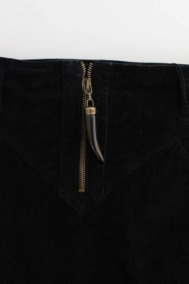 Black corduroy pencil skirt