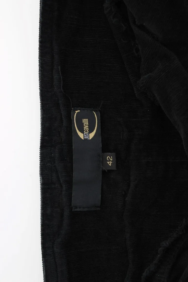 Black corduroy pencil skirt