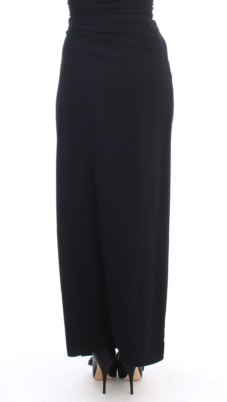 Black full length maxi skirt