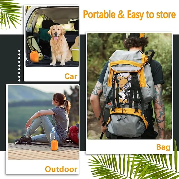 Blcculi 4 Pack Emergency Rain Poncho with Mylar Blanket Liner, Thermal Poncho Survival Blankets,Waterproof Emergency Thermal Blanket for Survival Gear,Camping,Hiking,Outdoor,Heavy Duty (Orange)