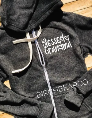 Blessed Grandma Zip Sweatshirt
