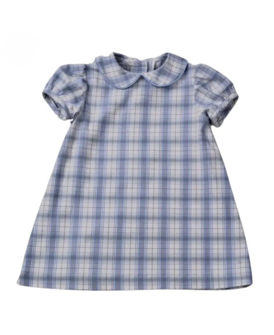 Blue & Tan Plaid Float Dress