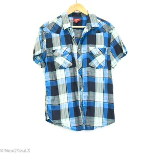 Blue and Green Plaid Button Up (Arizona)