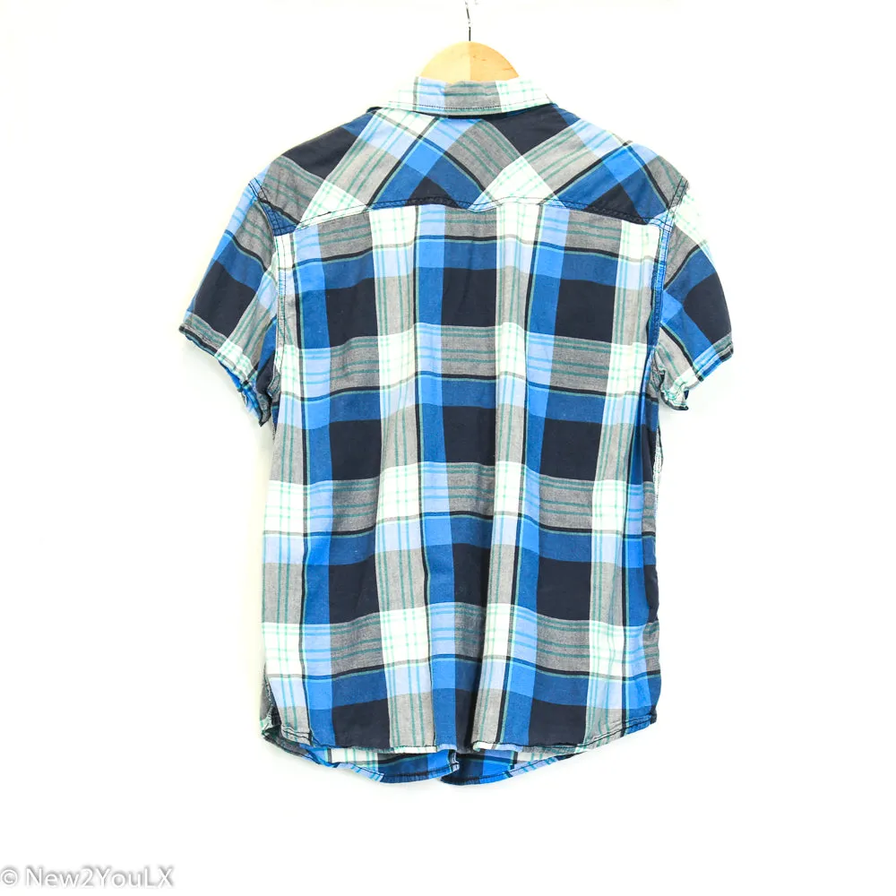Blue and Green Plaid Button Up (Arizona)