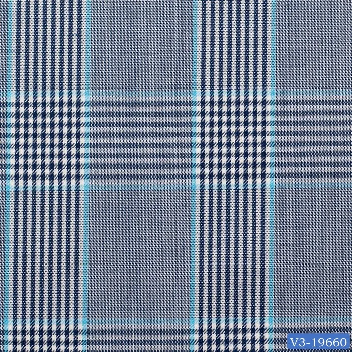 Blue with Aqua Plaid Check Vest