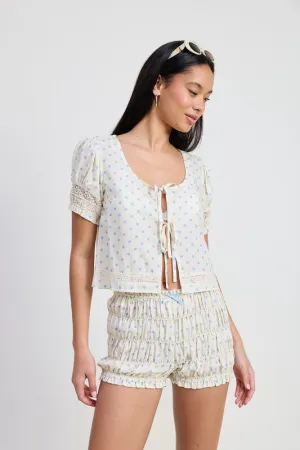 Blues Daisy Top