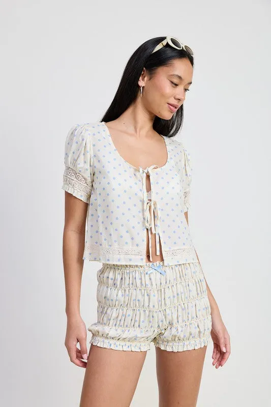 Blues Daisy Top