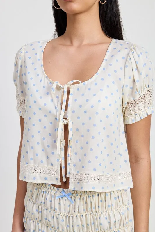 Blues Daisy Top