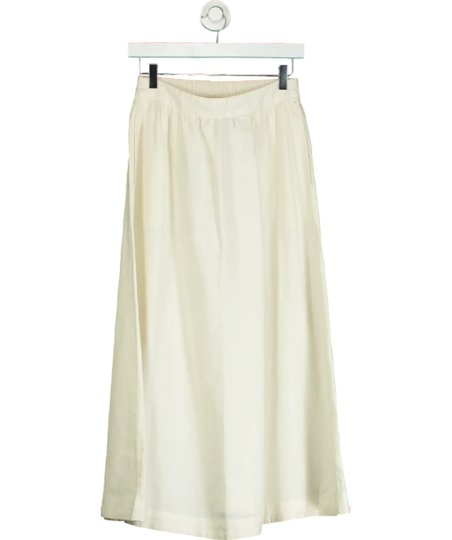 Boden Cream Florence Linen Skirt UK 6
