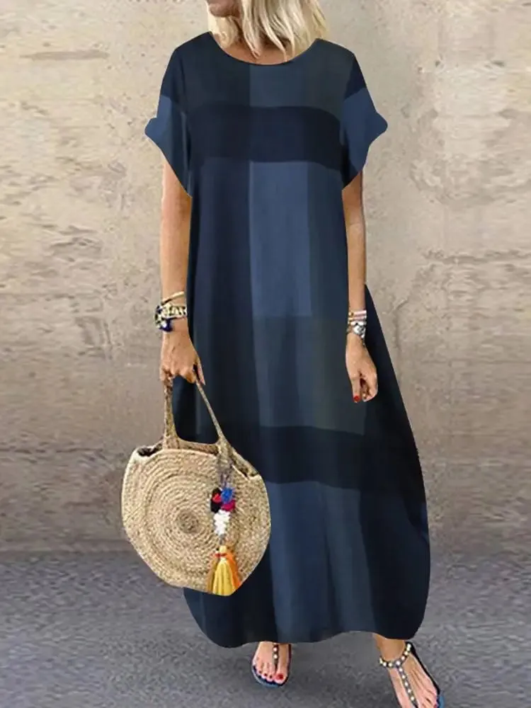 Bohemian Plaid Checked Sundress