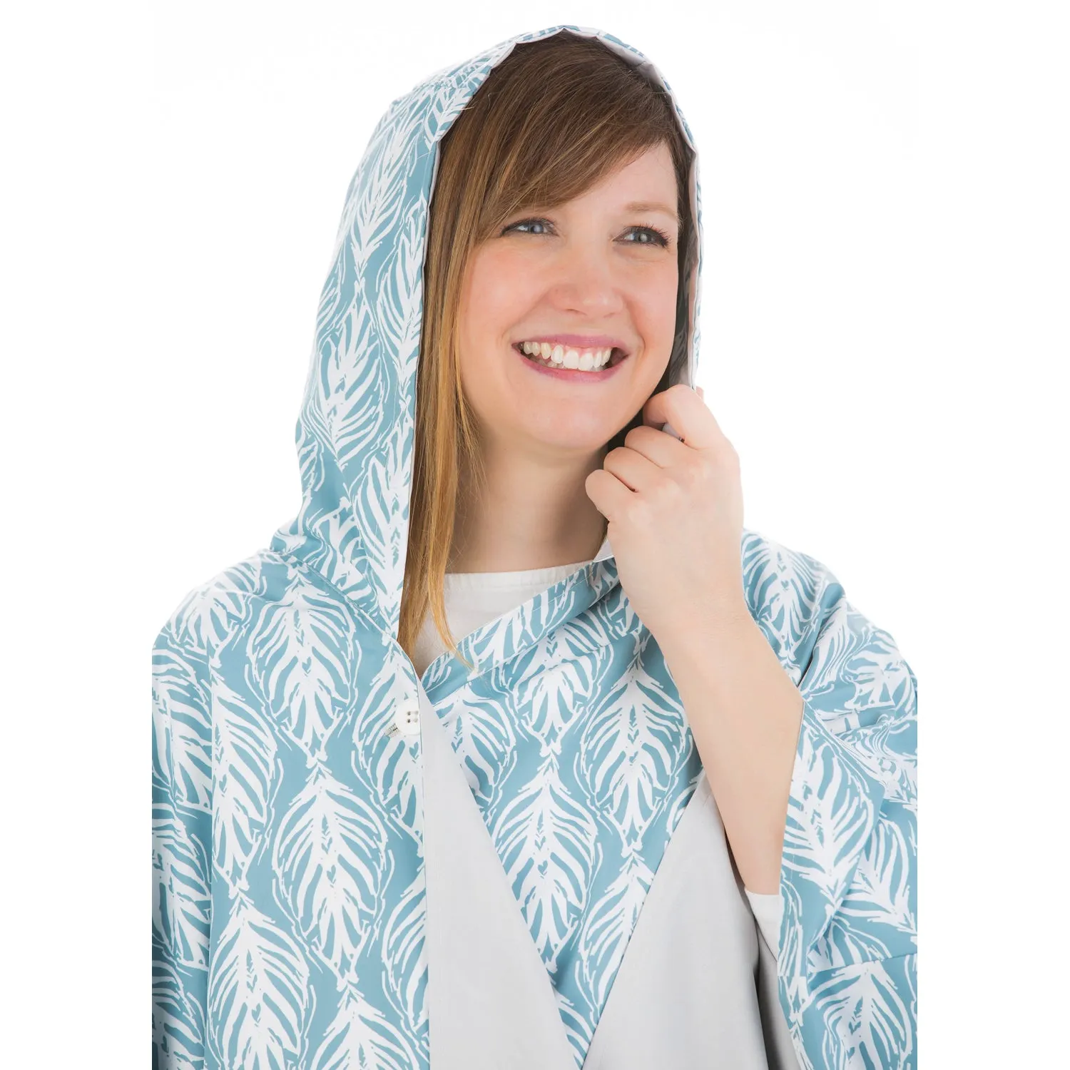 Botanical Reversible Rain Cape, 2 Asst, Green, Blue,7cwc462