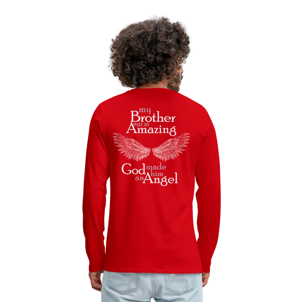 Brother Amazing Angel - Sister of an Angel Men's Premium Long Sleeve T-Shirt