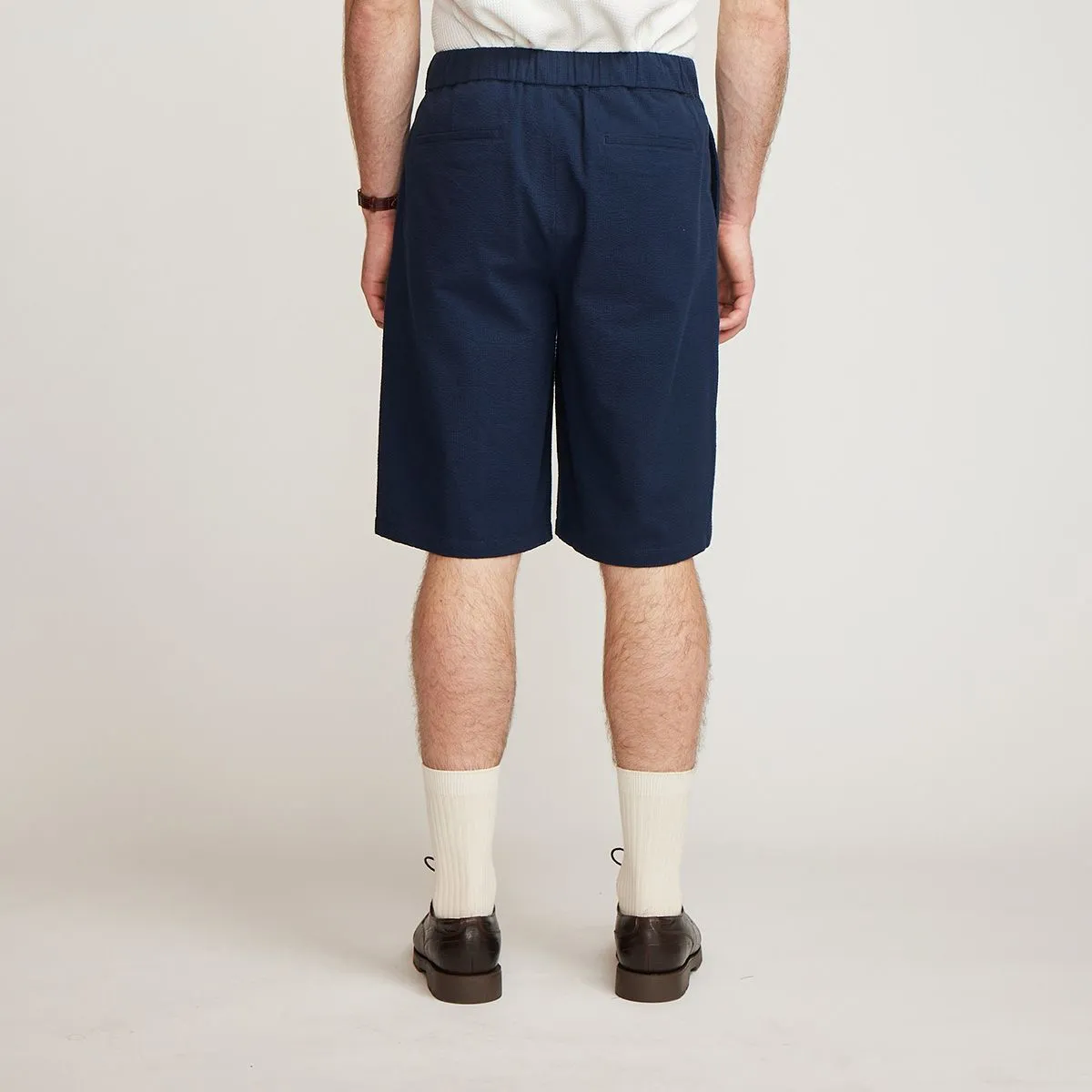 Brotherwolf Seersucker Shorts - Navy