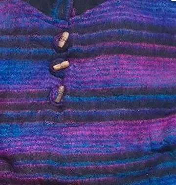 Brushed  Poncho With Pixie Hood
