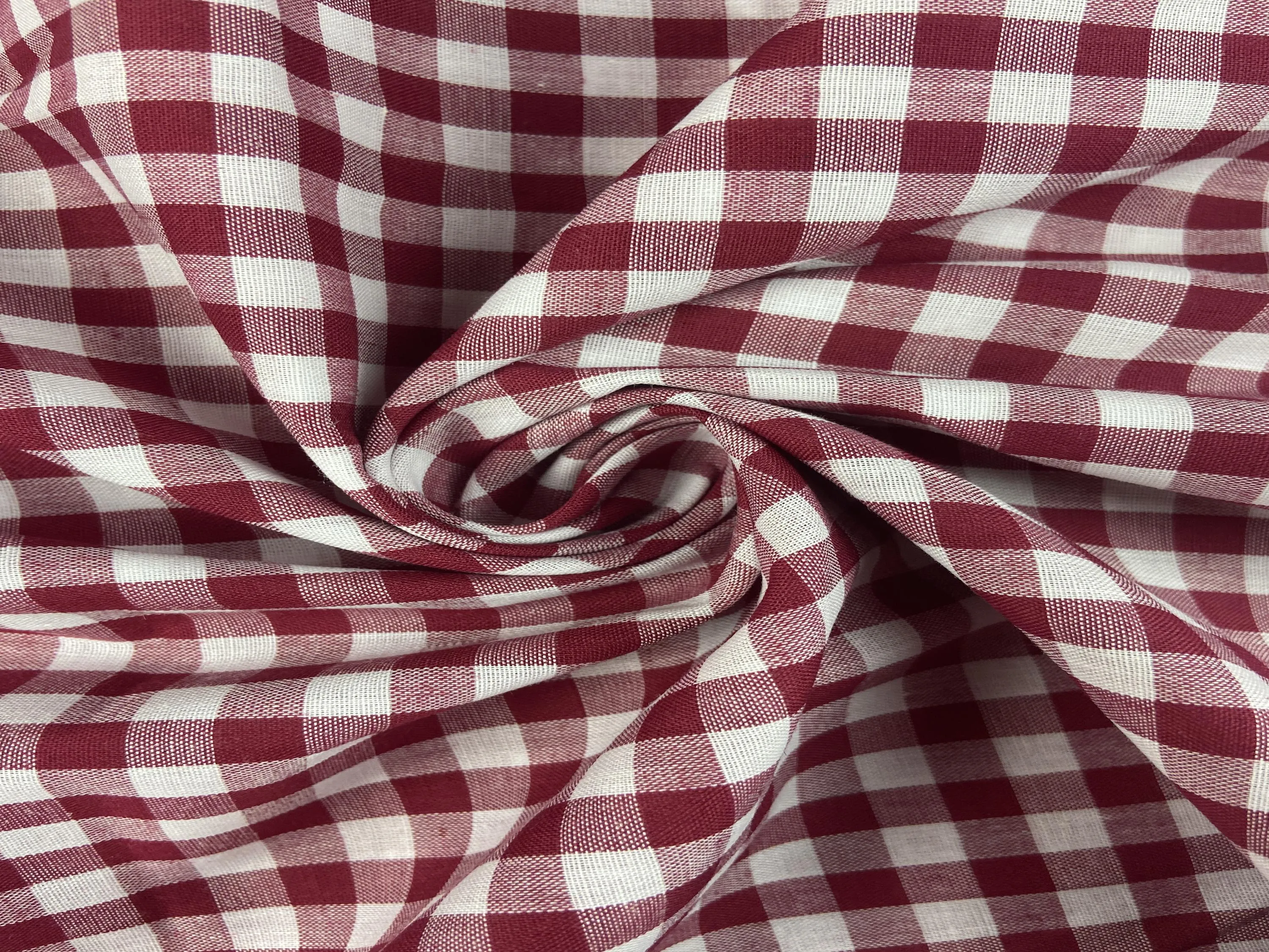 Burgundy Gingham 1-4