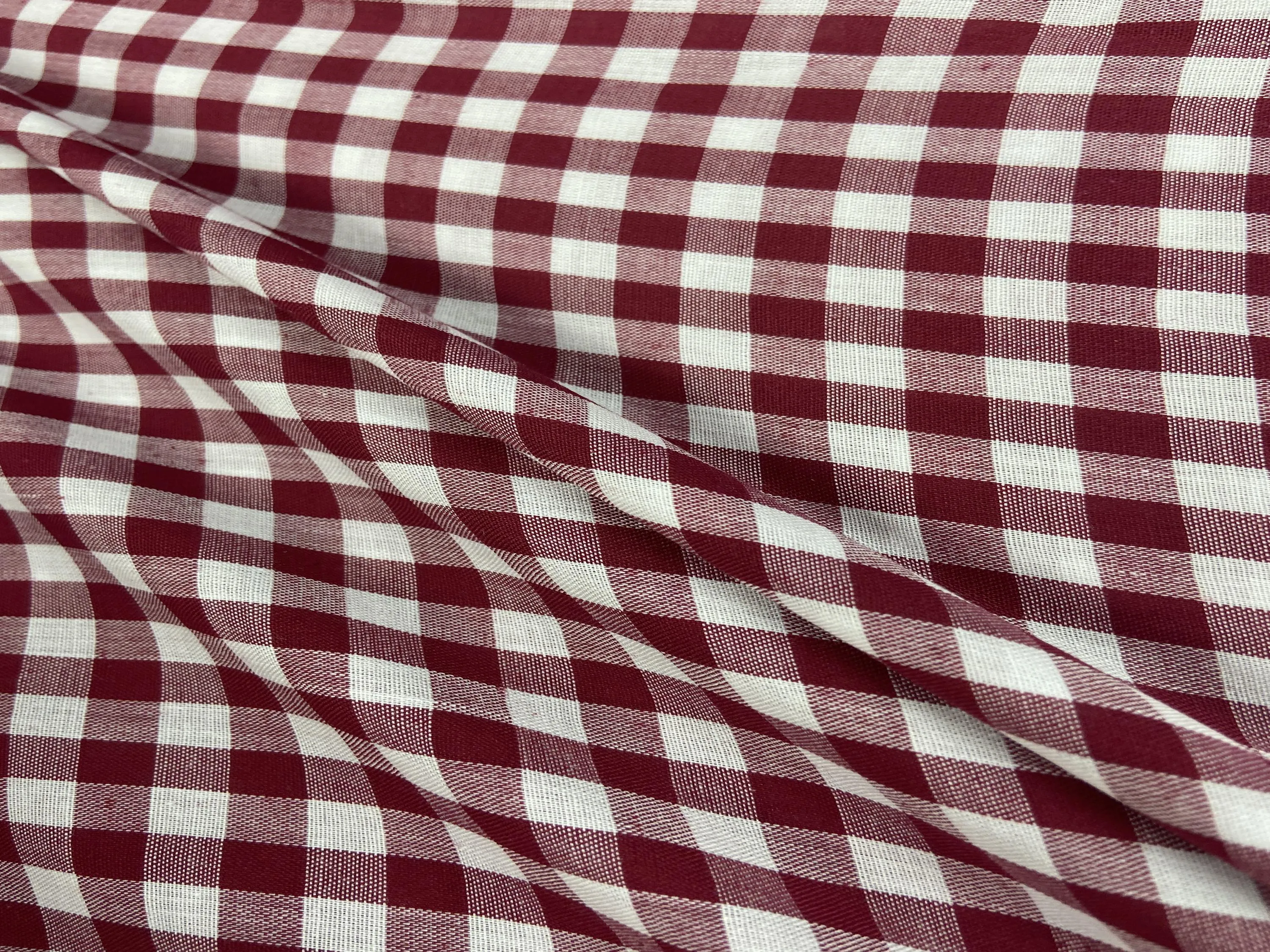 Burgundy Gingham 1-4