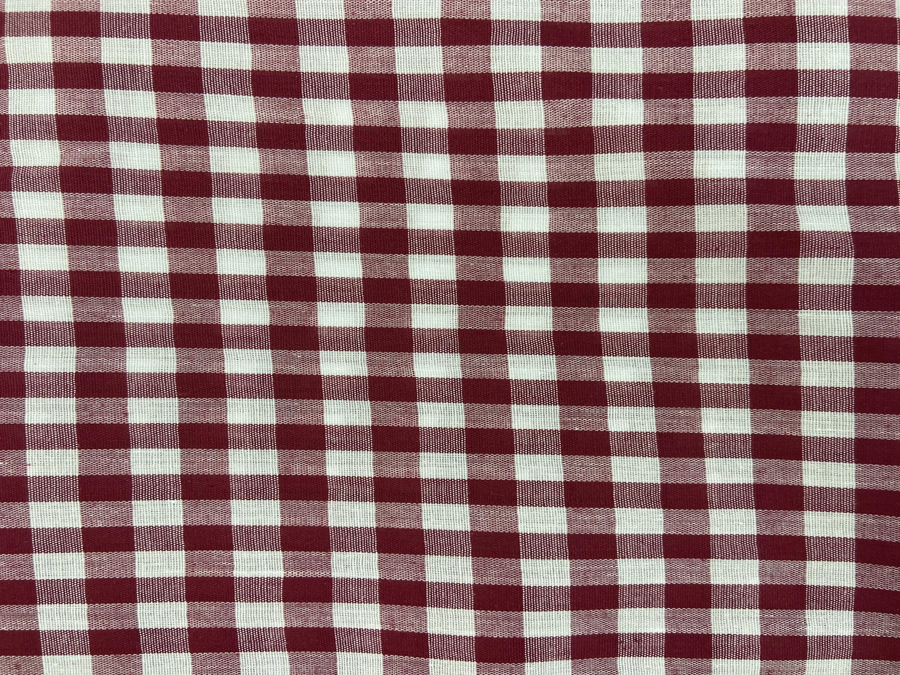 Burgundy Gingham 1-4