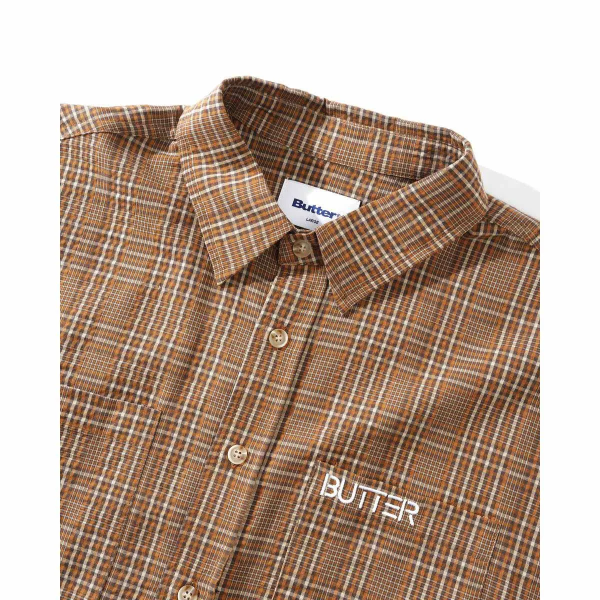 Butter Goods - Equipt Plaid L/S Shirt Oak