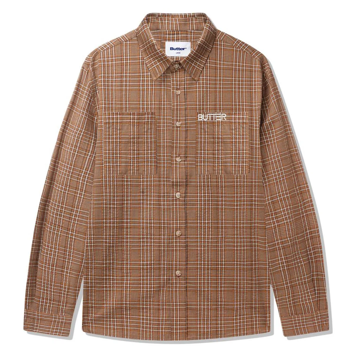 Butter Goods - Equipt Plaid L/S Shirt Oak