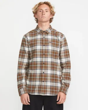 Caden Plaid Long Sleeve Shirt - Dark Earth