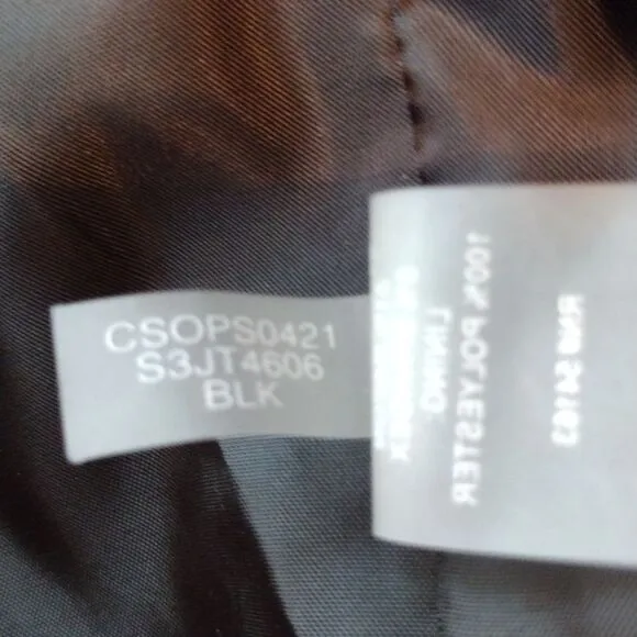 Calvin Klein Blazer, Ruffled, Black, Size 6, One button closure on front, NWT
